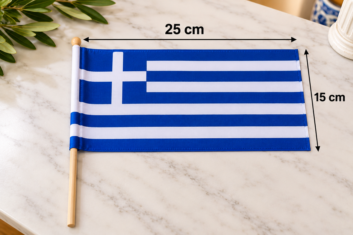 Greek Flags on Sticks – Various Sizes