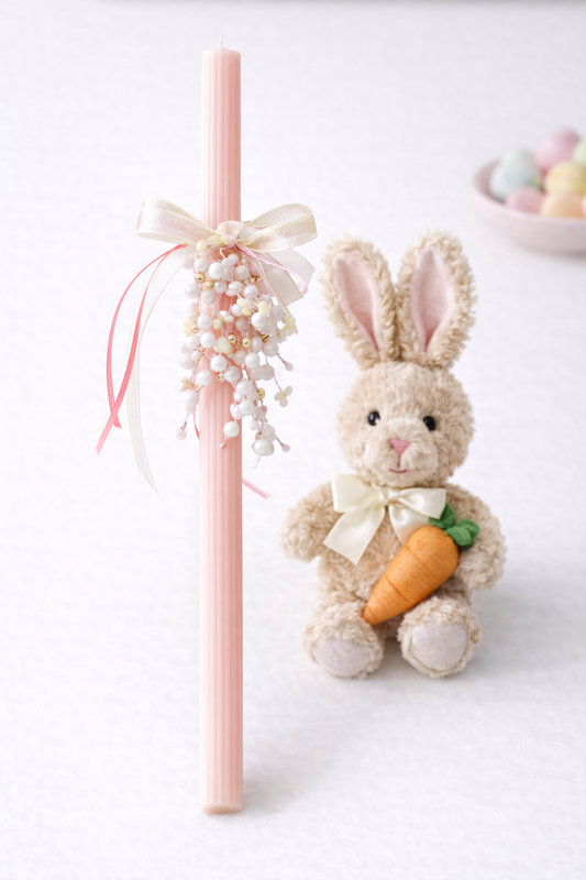 Blush Pearl Cascade Easter Lambada Candle