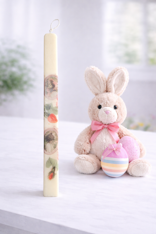 Floral Easter Lambatha Candle