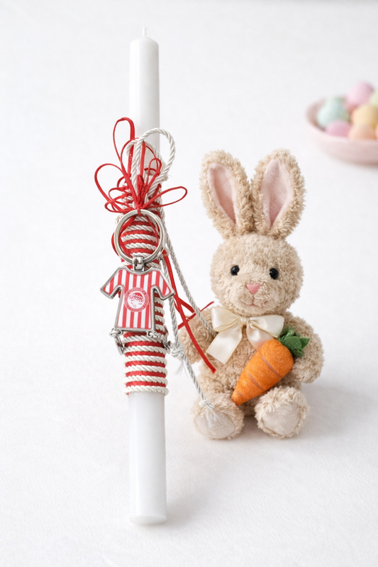 Olympiacos Easter Lambada Candle with Jersey Charm