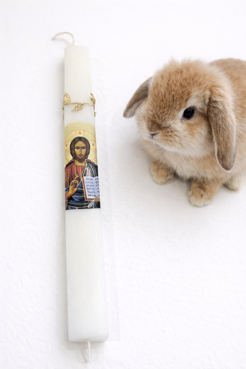 Jesus Christ Icon Easter Lambatha Candle