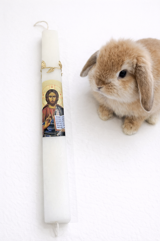 Jesus Christ Icon Easter Lambatha Candle
