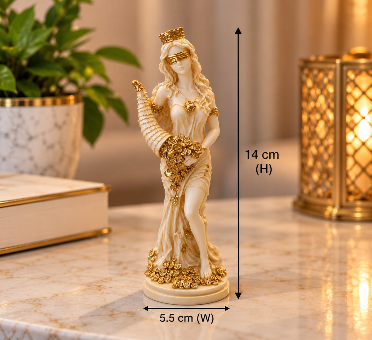 Greek Goddess of Fortune & Wealth Statue