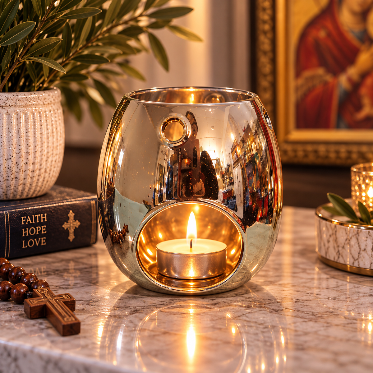 Different Coloured Glass Oil Burner
