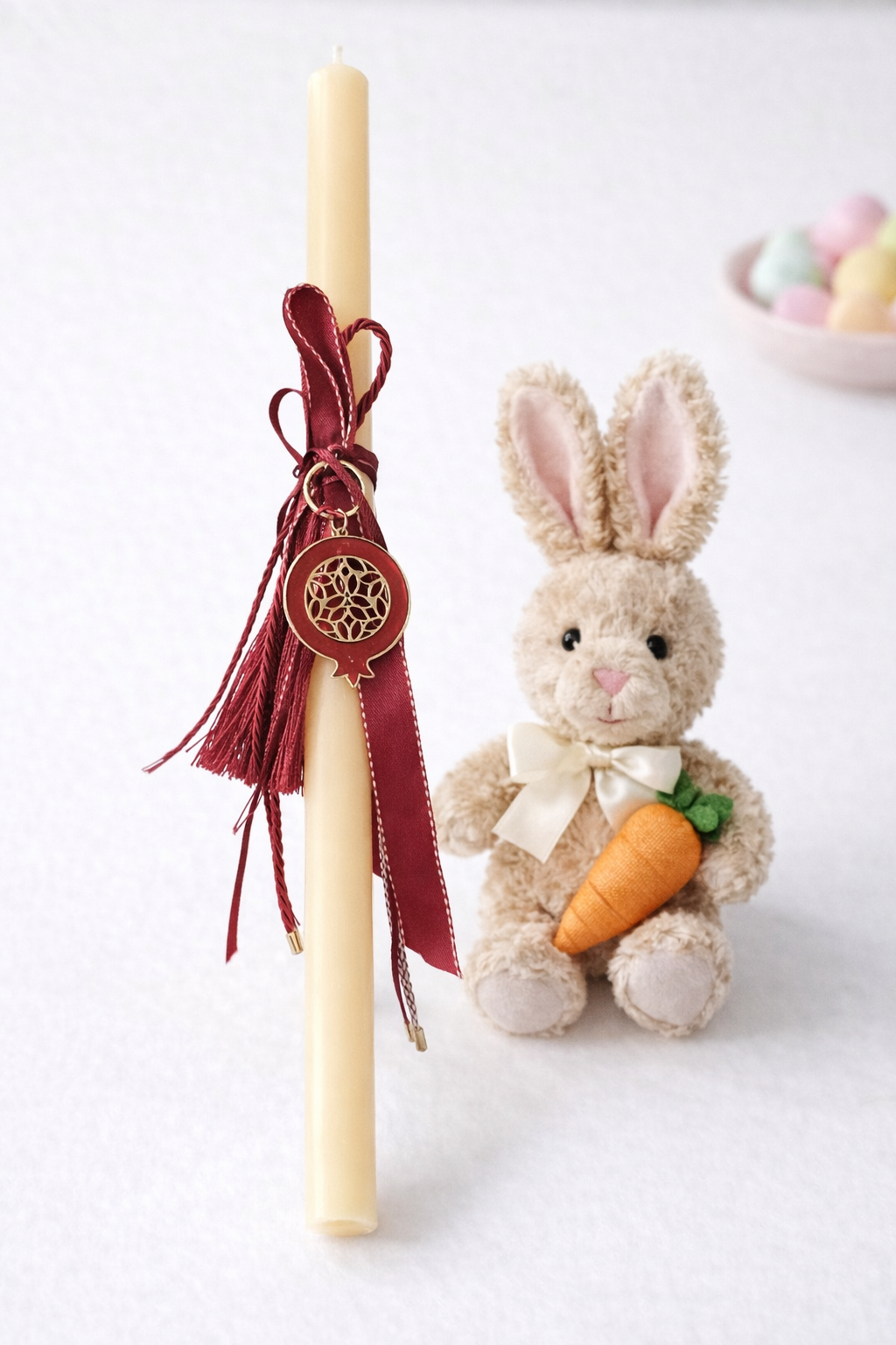 Burgundy Pomegranate Easter Lambada Candle