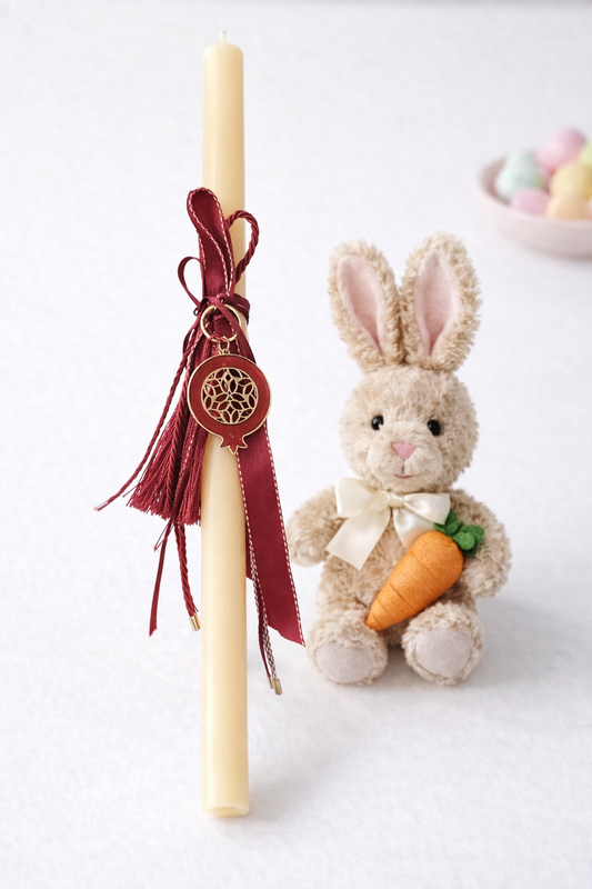 Burgundy Pomegranate Easter Lambada Candle