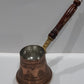 Briki : Authentic Copper Coffee Pot Wood Handle