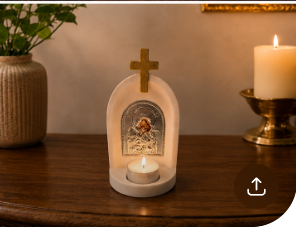 Altar with Gold Cross & Orthodox Icon