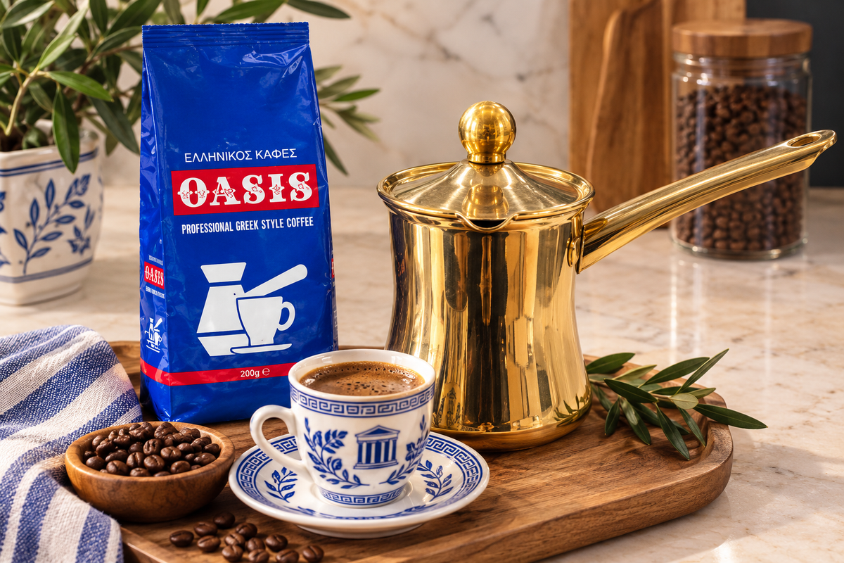 Gold Induction Greek Coffee Briki – Makes Up to 8 Cups