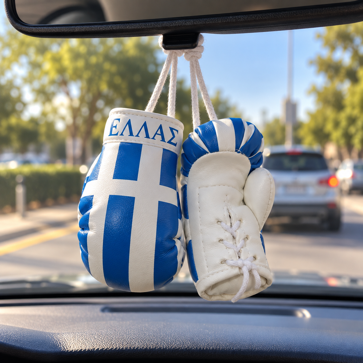 Mini Boxing Gloves Car Mirror Hanging Ornament – Greek Football Teams
