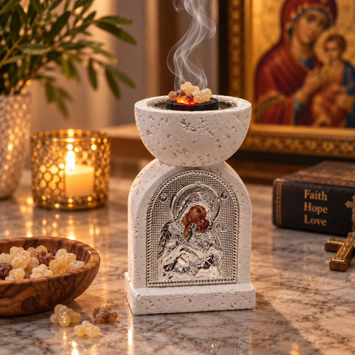 Panagia Livani Burner – Religious Incense Burner