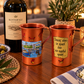 Traditional Greek Copper Wine Cup – Hand-Painted Village Design