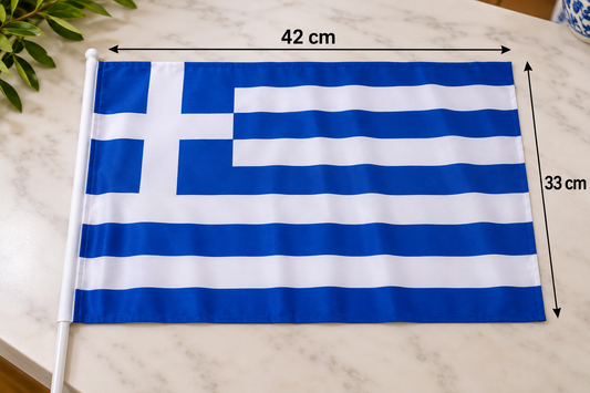 Greek Flags on Sticks – Various Sizes