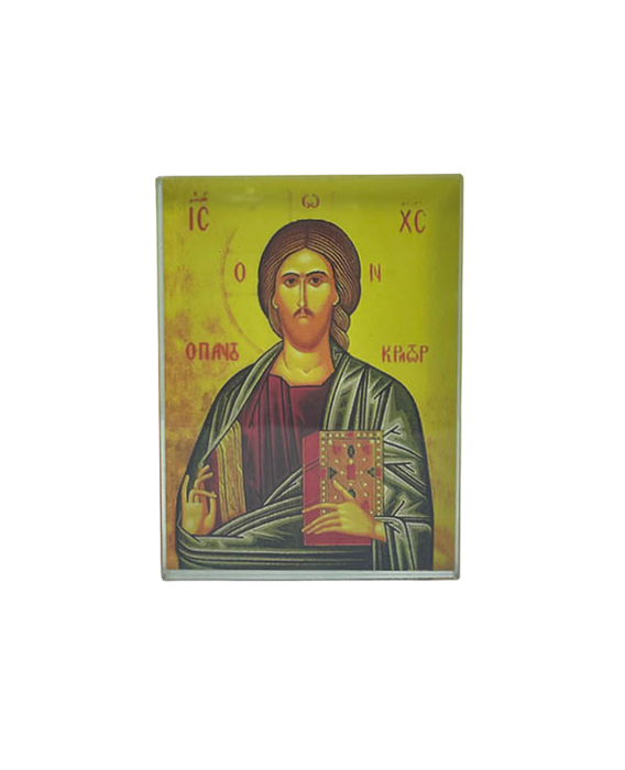 Glass Icon Block with Christ