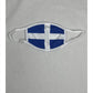 Blue and White Cross Mask